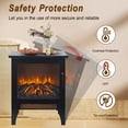 thumbnail image 6 of Electric Fireplace Heater for Inside, 1400w Portable Freestanding Stove Heater for Indoor Small Space Use, Space Heater Adjustable Overheat Protection Virtual Flame, 6 of 8