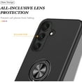thumbnail image 4 of for Samsung Galaxy S24 Case, Built in Hidden 360° Rotatable Kickstand Magnetic Metal Ring Holder,  Grade Shockproof Protective Phone Cover(Black), 4 of 8
