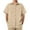 Khaki, variant on Dovford Mens Short Sleeve Casual Button Down Shirts Summer Untucked Dress Shirts with Pocket Camp Shirt