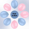thumbnail image 4 of Globos de Látex de Color Rosa y Azul, 67 Unidades de Globos de Revelación de Género de Color Rosa y Azul de 12 Pulgadas para Reunión de Cumpleaños, Baby Shower, 4 of 5