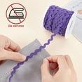 thumbnail image 5 of 27yard Deep Purple Polyester Rick Rack Wave Bending Fringe Trim Woven Fabric Ribbon for DIY Sewing, 5 of 7