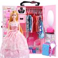 thumbnail image 3 of Ropa y complementos para muñecas Armario de vestir Vestido de novia Rosa, 3 of 3