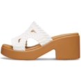 thumbnail image 4 of Sandalia Crocs Brooklyn Tejida con Tacón, Color Tiza, Talla 11, 4 of 6