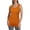 Orange/White, variant on SUMONA Women Round Neck Accent White Two Tone Casual Basic Ribbed Tank Top
