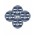 thumbnail image 7 of 15 Inch Round Placemats Set of 4, Navy Blue Anchor Non Slip Heat Insulation PP Table Mats, Nautical Summer Beach Coastal Ocean Washable Place Mats for Kitchen Dining Party Table Decor, 7 of 7