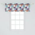 thumbnail image 2 of Ambesonne Vintage Window Valance, Clock with Roman Digits, 42" x 18", Blue and Dark Orange, 2 of 3
