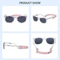 thumbnail image 4 of COCOSAND Baby Sunglasses with Strap Square Frame UV400 for Infant Toddler Boys Girls Age 0-24 Months, 2-Pack, 4 of 8