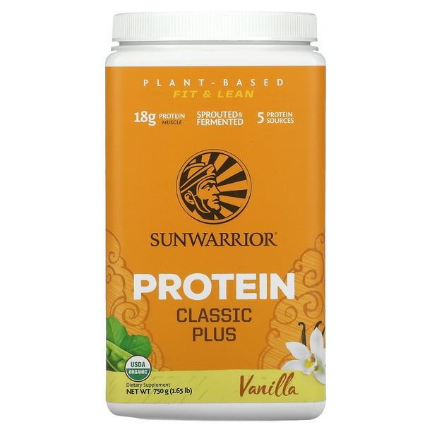 Sunwarrior Classic Plus PlantBased Protein, Vanilla, 30