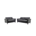 thumbnail image 2 of Lilola Home Stanton 2-Piece Linen Fabric Sofa Set with Tufted Arms in Dark Gray, 2 of 6