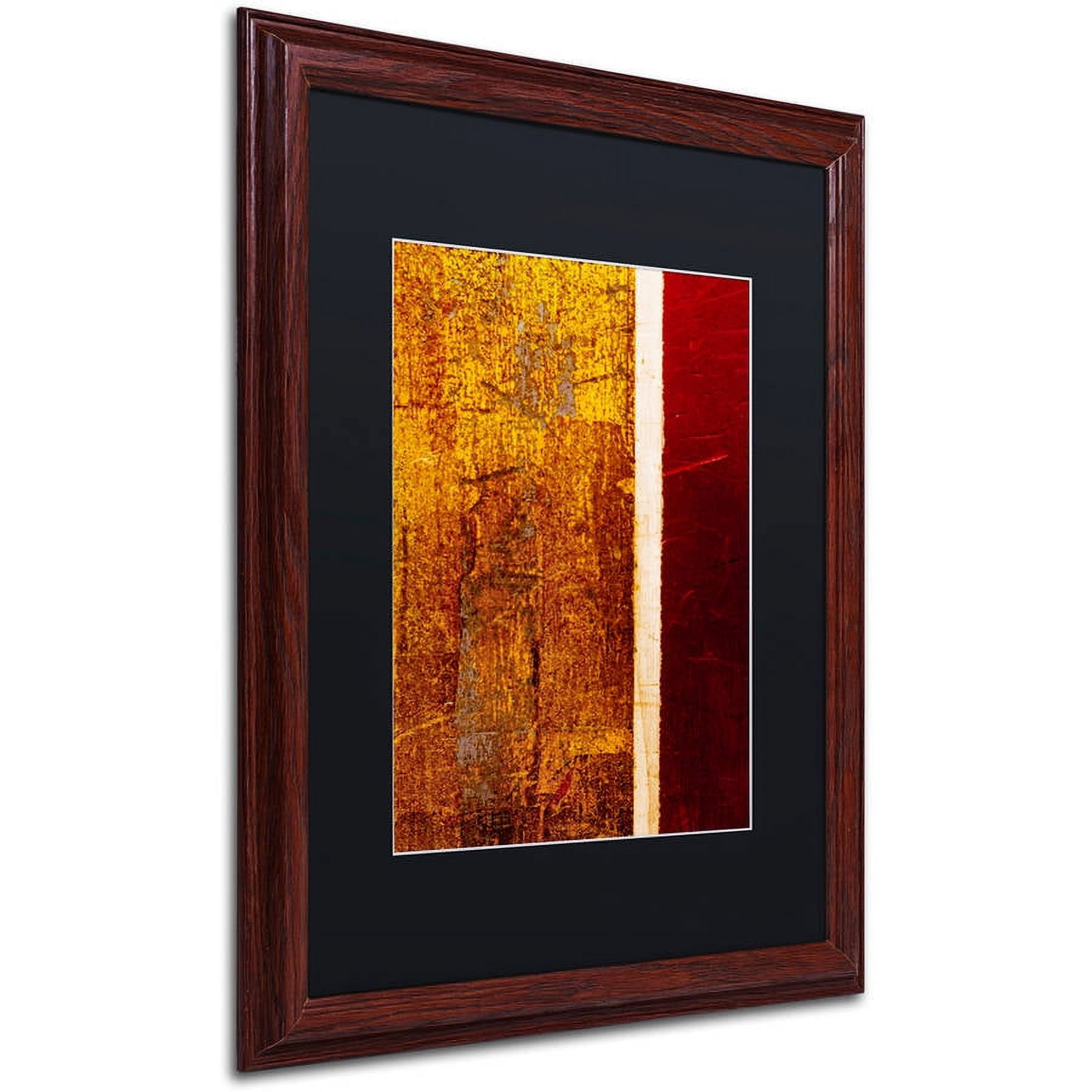 Trademark Fine Art "Gold Flakes" Canvas Art by Claire Doherty, Black Matte, Wood Frame