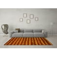thumbnail image 3 of Ahgly Company Machine Washable Indoor Square Abstract Yellow Modern Area Rugs, 5' Square, 3 of 4