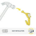 thumbnail image 5 of (4 pack) Ook Picture Hangers, 50 lbs, for Drywall and Wood, Steel, Brass Finish, Gold, 3 pack, 5 of 11