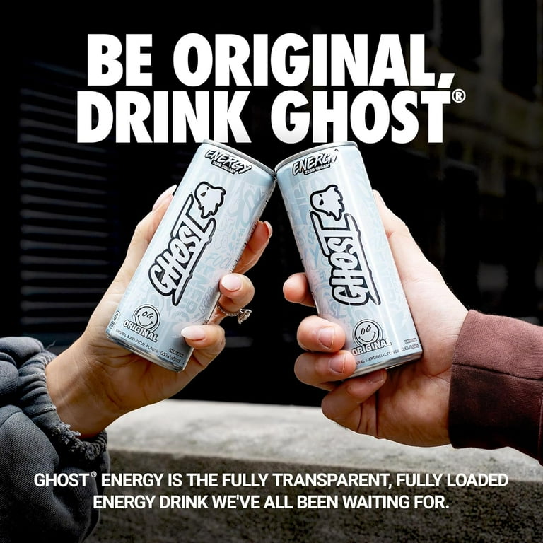 GHOST® ENERGY Zero Sugars Energy Drink, Original Flavor, 100mg
