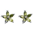 thumbnail image 5 of Jiaroswwei 1 Pair Stud Earrings Flower Shape Colored Rhinestones Jewelry Korean Style Sparkling Ear Studs for Daily Wear, 5 of 8