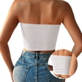 thumbnail image 5 of WHEANG Strapless Bra Women Summer Strapless Bra Breathable Daily Basic Bandeau Top Non-Slip Wireless Invisible Tube Bra Soft Stretch Comfort Casual Bandeau Strapless Bra Size L White, 5 of 5