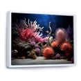 thumbnail image 2 of Designart "Lively Beauty Of Coastal Corals" Coastal Coral Under Water Floater Framed Canvas Wall Art, 2 of 5