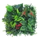 thumbnail image 3 of Panel de césped artificial para pared, decorativo, 25 x 25 cm, hojas verdes de plástico Estilo C, 3 of 9