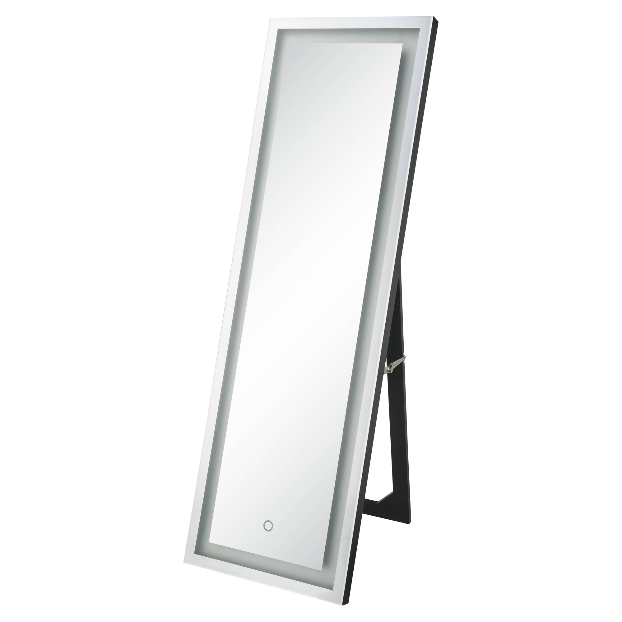 ACME Nyoka Floor Mirror with LED in Mirrored