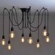 thumbnail image 5 of Soporte de luz de techo industrial E27 lámpara colgante sala de estar dormitorio restaurante soporte de luz 5/6/8/10 cabezas sidaley JJ16917-06B, 5 of 7