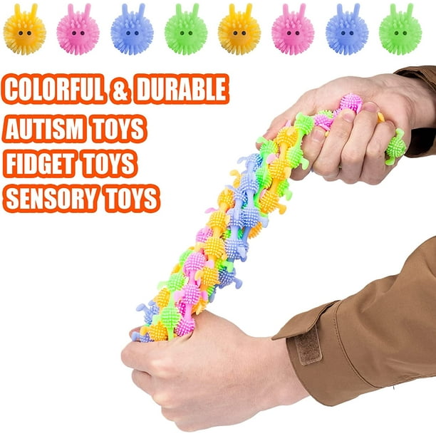  20 PCS Stretchy Fidget Toy,Colorful Stretchy Strings Fidget Toy,Sensory  Fidget Worm Stretch Toys for Children's Day  Gift,Kids,Adults,Boys,Girls,Stress Relief,Calming and Relaxing Present :  Toys & Games