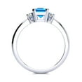 thumbnail image 3 of SuperJeweler 2 1/2 Carat Octagon Shape Blue Topaz and Diamond Ring In Sterling Silver For Women, 3 of 6