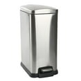 thumbnail image 1 of Hometrends 15 Liter Stainless Steel Hands Free Bathroom Trash Can, Durable Foot Pedal, Fingerprint-proof stainless steel finish Wastebasket, 1 of 7