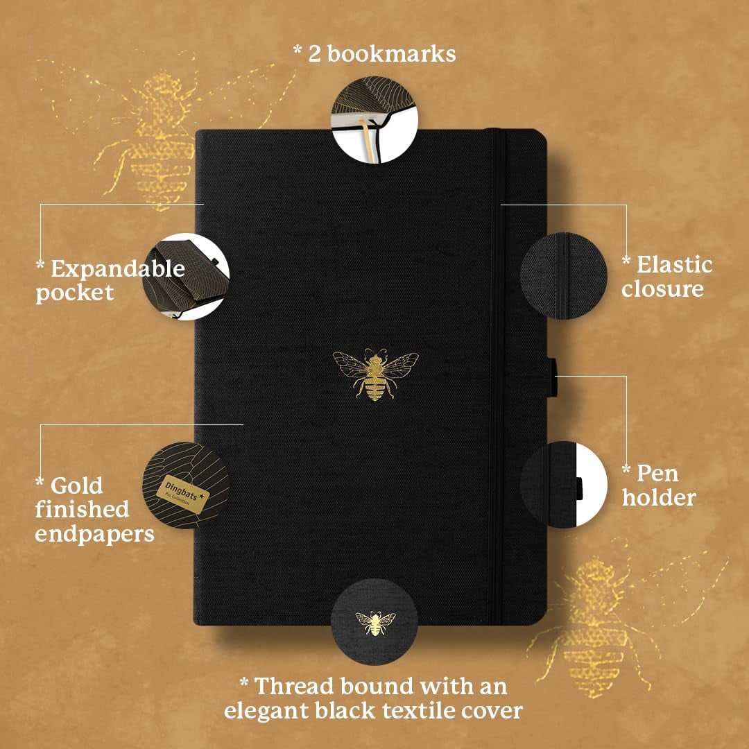 Pro Dingbats* Pro B5 Bee Notebook - Lined, (Hardcover)