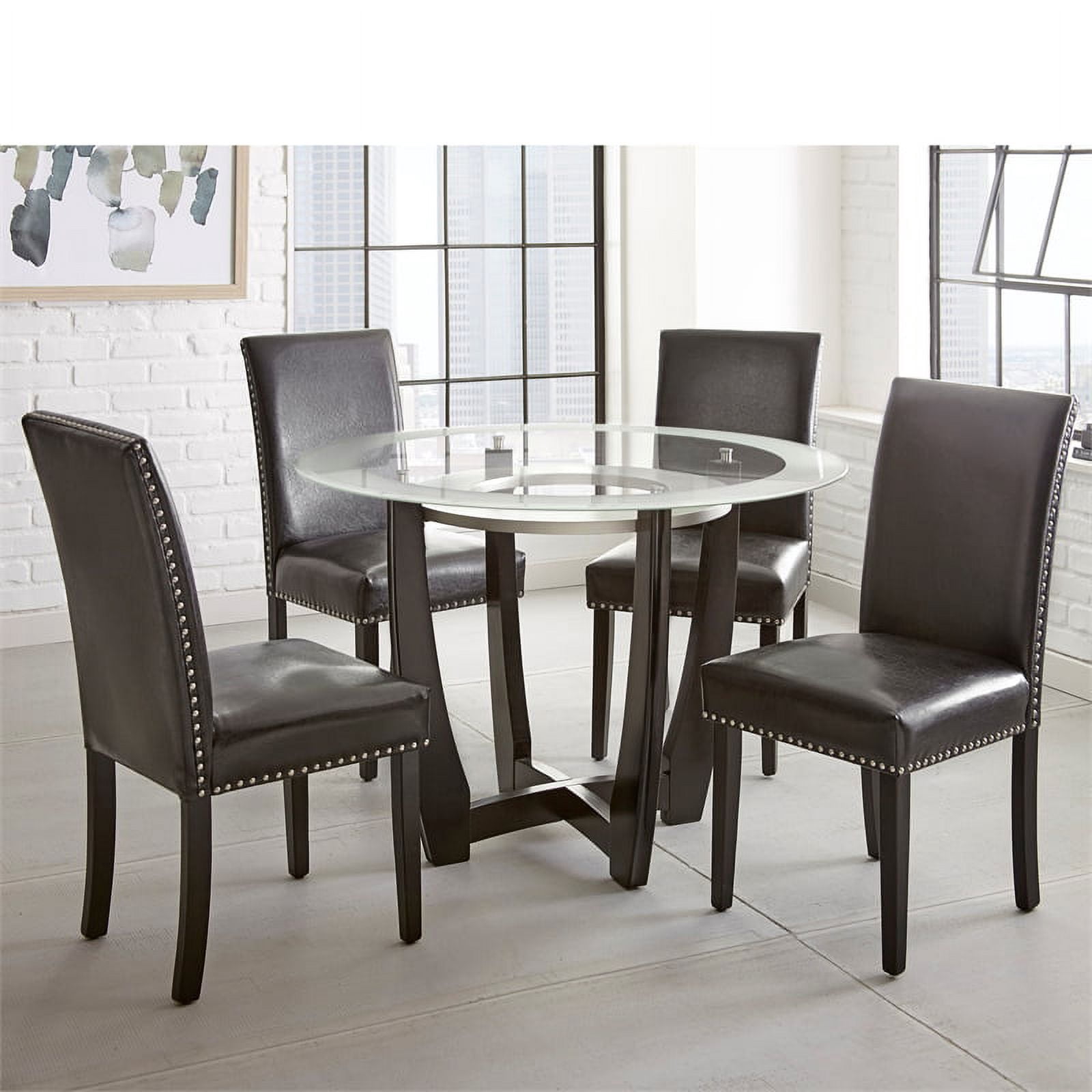 Steve Silver Verano Indoor Set of 2 Dining Side Chair, Black