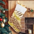 thumbnail image 5 of Coolnut 1 Pack Christmas Stockings 17.7 Inches Leopard Zebra Glitter Gold Large Size Xmas Cable Stocking Gifts & Decorations for Family Holiday Xmas Party, 5 of 6