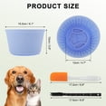 thumbnail image 2 of Unique Bargains Slow Feeder Dog Bowls Silicone Dog Lick Bowl with Brush & Scraper Non-Slip Base Slow Feeder for Anxiety Alleviating & Oral Health Sky Blue, 2 of 7