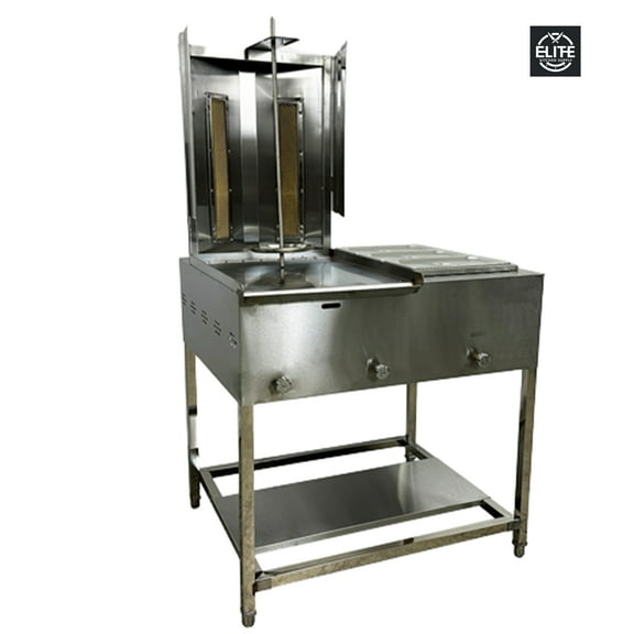 34 in. Trompo Gyros Shawarma Machine, Tacos Al Pastor Griddle Cooker Propane