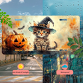 thumbnail image 5 of 1 Pcs 2D Flat License Plate Covers & Frames, Halloween Kitten For Decorative Front, Waterproof For Decoration Aluminum License Plate Covers & Frames Cover For Men Women, 12" X 6", 5 of 7