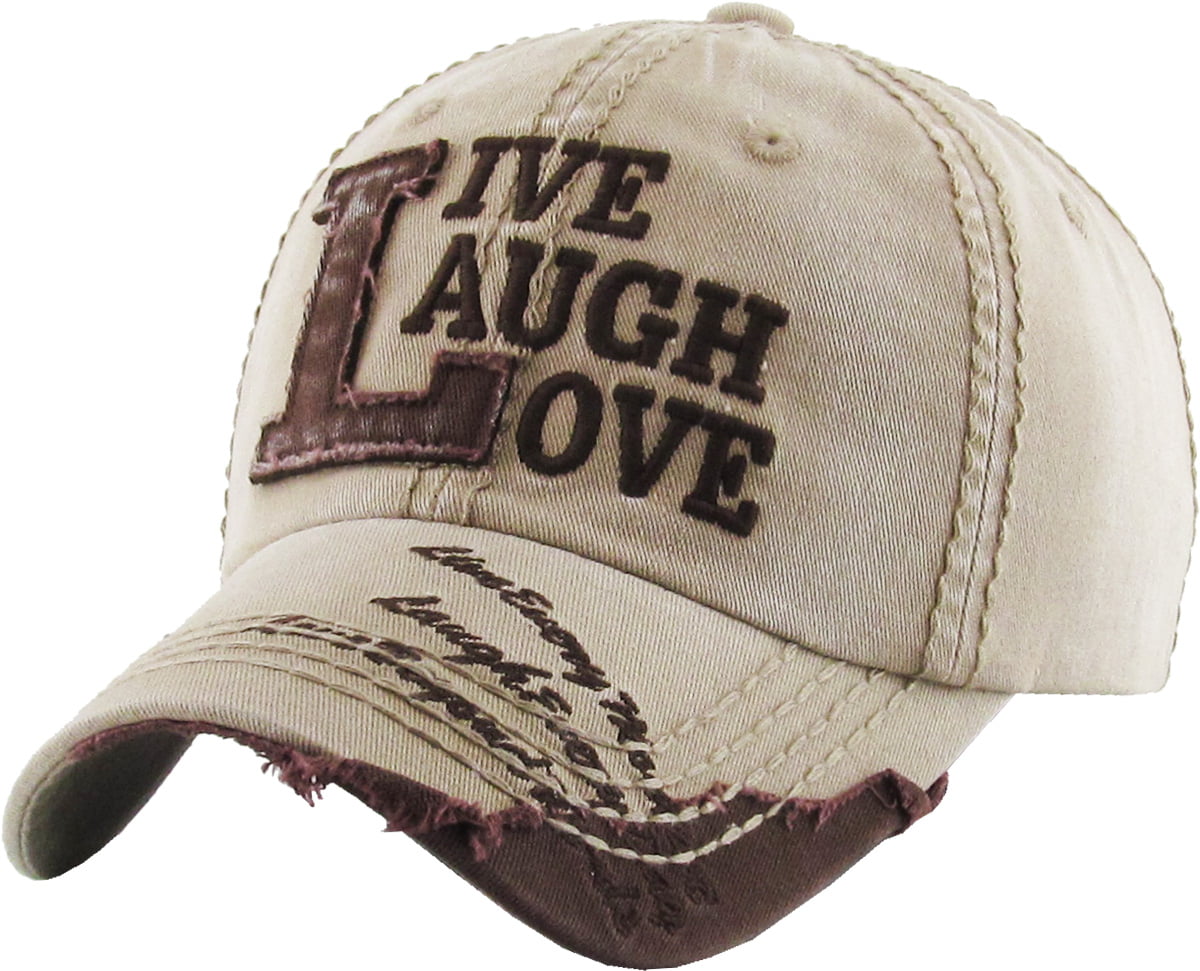 Live Laugh Love Unisex Soft Casquette Cap Vintage Adjustable Baseball Caps Cowboy Caps