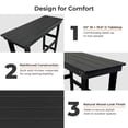 thumbnail image 2 of Innovaze HDPE Outdoor Bar Table, Weather Resistant, for Patio, Poolside, Garden, Yard, Balcony (1 Piece), 2 of 5