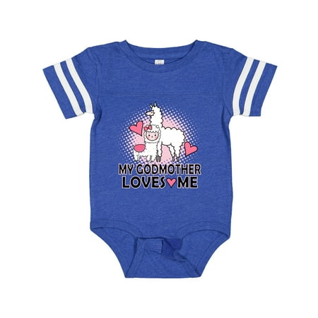

Inktastic My Godmother Loves Me Llama Gift Baby Girl Bodysuit