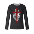 thumbnail image 4 of Blusas y camisas de manga larga y cuello redondo para hombre, camisetas informales con estampado de cuello redondo, blusas de manga corta para hombre, 4 of 5