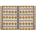 thumbnail image 6 of Casavani Handmade Block Printed Cotton Dhurrie Yellow Living Room Floor Carpets Outdoor Rug 9x15 feet, 6 of 7