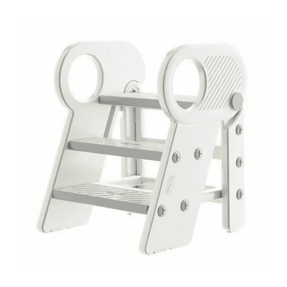 Folding Toddler Step Stool, Anti-Slip 2 Step Stool Kids Training Ladder with Safety Lock for Potty and Bathroom Sink, Kitchen Stool Helper