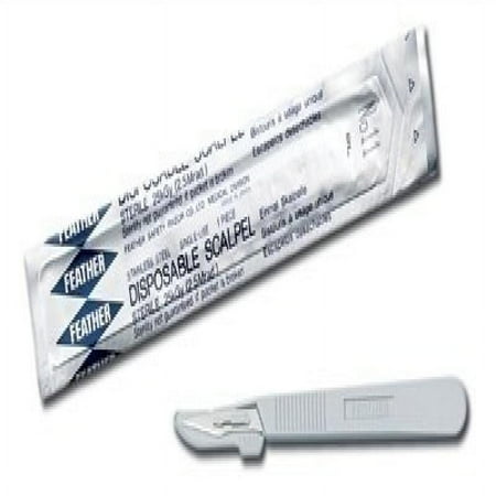 Feather 2975#12 Disposable Sterile Scalpel, #12 (Pack of 20)