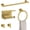 Brushed Gold, variant on Bathroom Hardware Accessories Set, Stainless Steel Towel Bar Set, Modern Towel Racks Holder for Bathroom, Toilet Paper Holder Wall Mounted 4 Pieces(24" Bar, Matte Black)