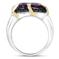 thumbnail image 2 of 7.23 Carat Genuine Amethyst and Black Spinel .925 Sterling Silver Ring QJ Model, 2 of 3