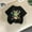 Black, variant on Amidoa Girls Short Sleeve Graphic Cotton Crewneck T-shirt Soft Casual Summer Cute Tops,Army Green,6-7Years