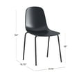 thumbnail image 4 of Mainstays Modern Stackable Dining Chairs, Set of 4, Black, 4 of 14