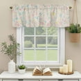 thumbnail image 3 of Pink Blue Purple Flowers Window Valance Curtain Retro Spring Rod Pocket Short Curtain for Living Room, Bedroom & Kitchen Window Decor 54x18in, 3 of 8