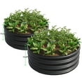 thumbnail image 6 of 2PCS Round Raised Garedn Bed,11.4” Tall Metal Raised Beds,Outdoor Garden Raised Planter Box Vegetables and Flowers,Black, 6 of 7