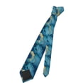 thumbnail image 6 of Men'S Tie 4.7×3.1in Is Not Easy To Deform And Fade Anti-Drift Button Design Is Easy To Take Care Of For Work Travel Daily Business Blue And Gold Marble, 6 of 8