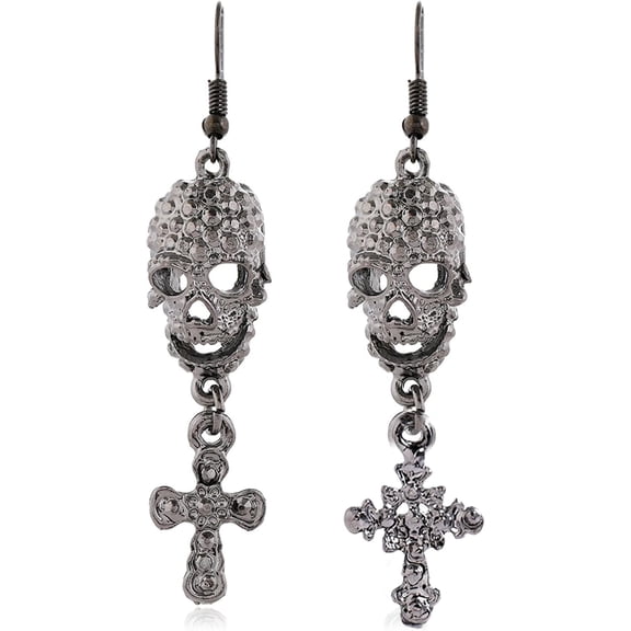 Halloween Skeleton Earrings for Women Spooky Skeleton Dangle Earrings Metal Skull Hand Drop Earrings Skeleton Bone Dangle Earrings Ghost Costume Dress Up
