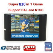 820 in 1 Game Cartridge 16 bit Game Card For Mega Drive Genesis Console for USA, Japanese and European