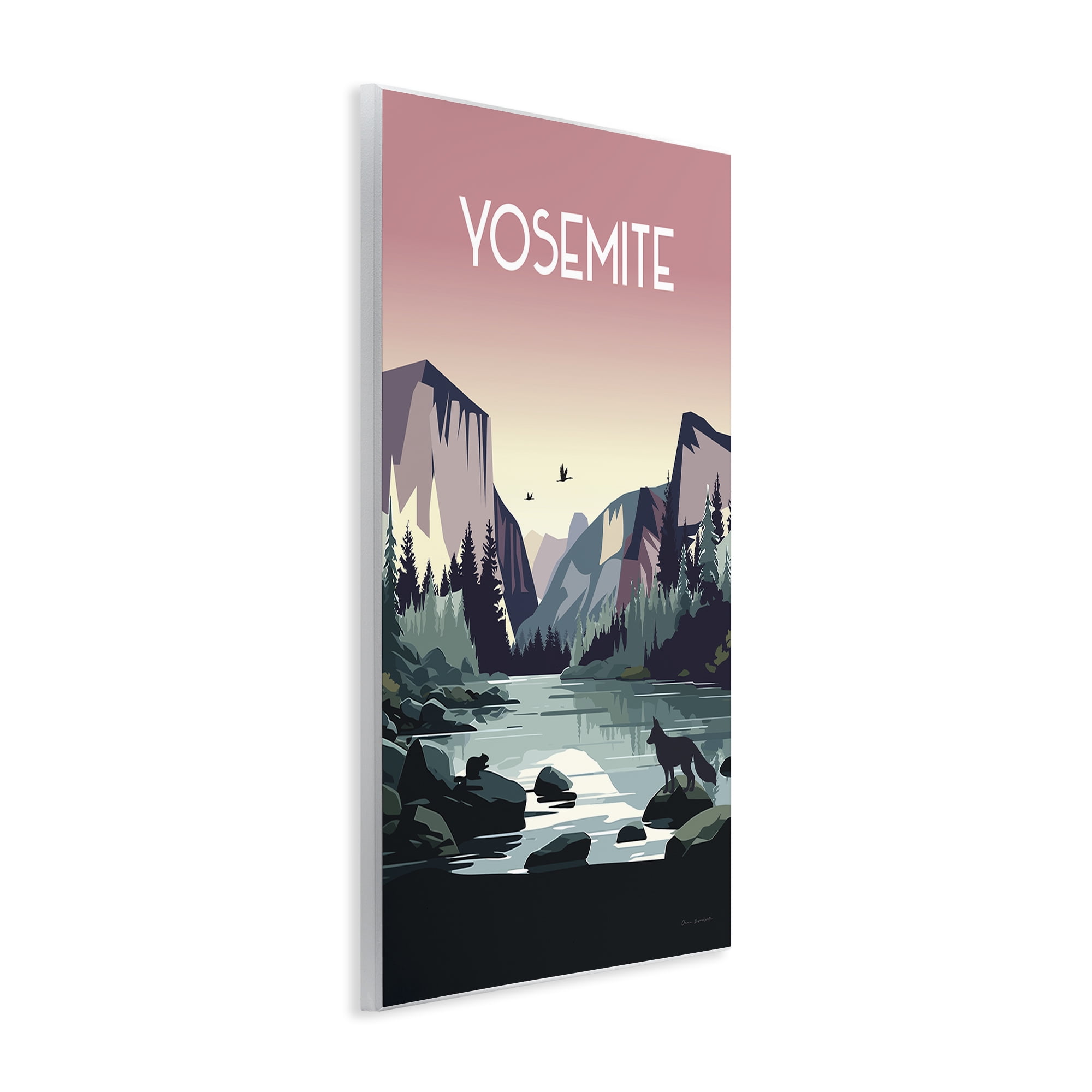 Stupell Industries Yosemite Landmark View Landscape & Nature Painting Unframed Art Print Wall Art, 10 x 15