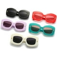 thumbnail image 5 of Retro Classic Square Sunglasses Women Men Black Grey Rivets Gradient Sun Glasses Shades UV400, 5 of 5